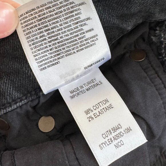 Agolde Black/Washed out Black Jeans. - Picture 10 of 13